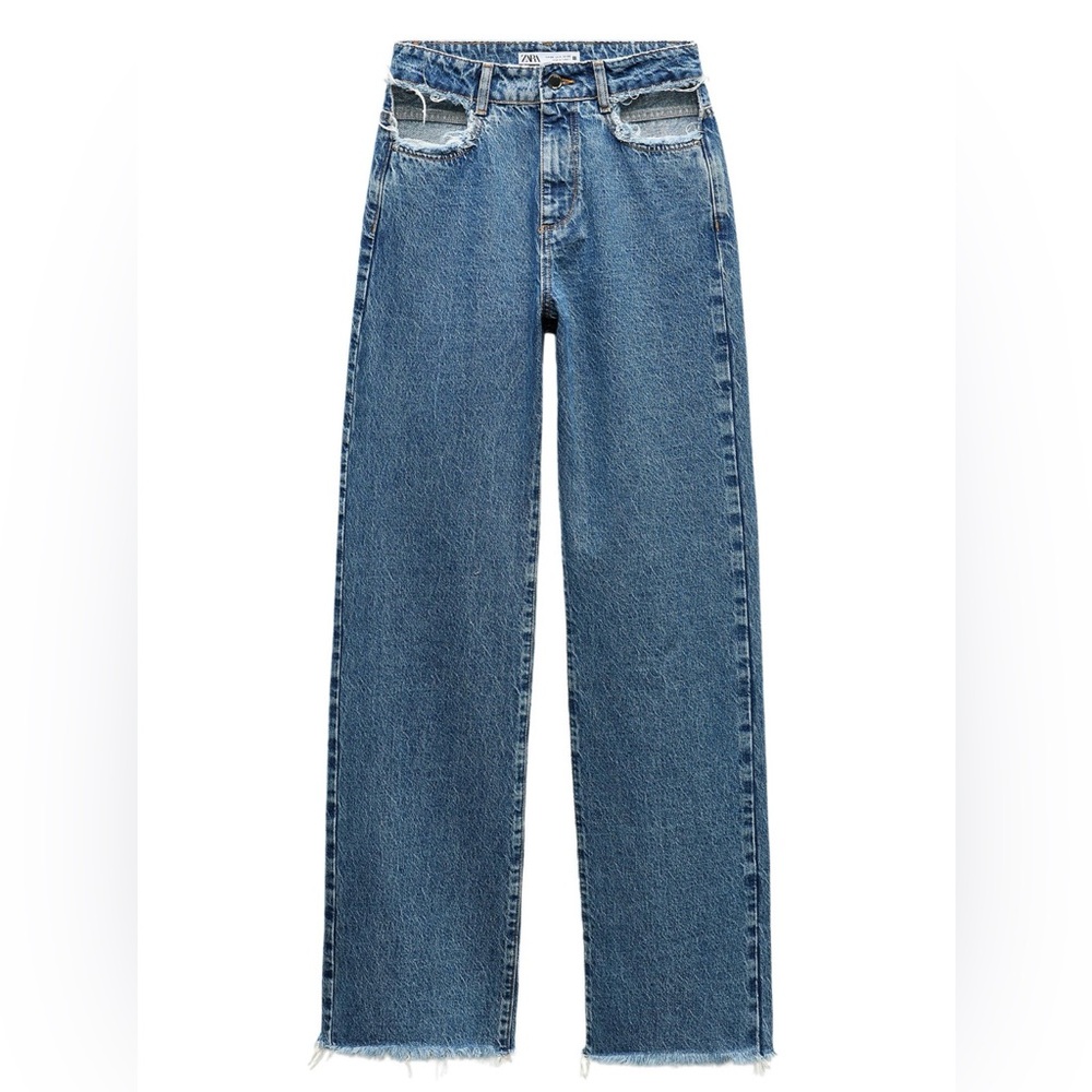 Zara Blue Straight Leg Jeans